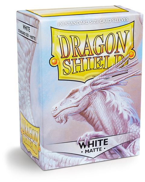 Dragon Shield Regular Matte (100ct) White | Gear Gaming Bentonville