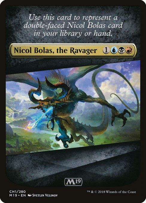 Checklist Card - Core Set 2019 (Nicol Bolas, the Ravager) [Core Set 2019] | Gear Gaming Bentonville