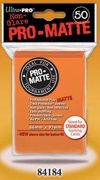 Ultra Pro Regular Matte (50ct) Orange | Gear Gaming Bentonville