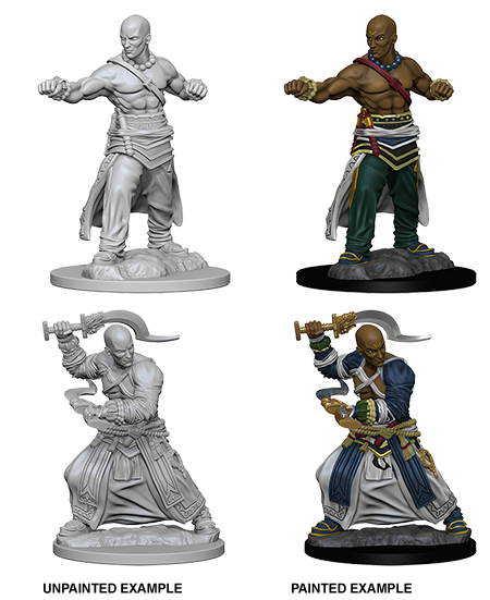 Pathfinder Unpainted Miniatures - Human Male Monk | Gear Gaming Bentonville