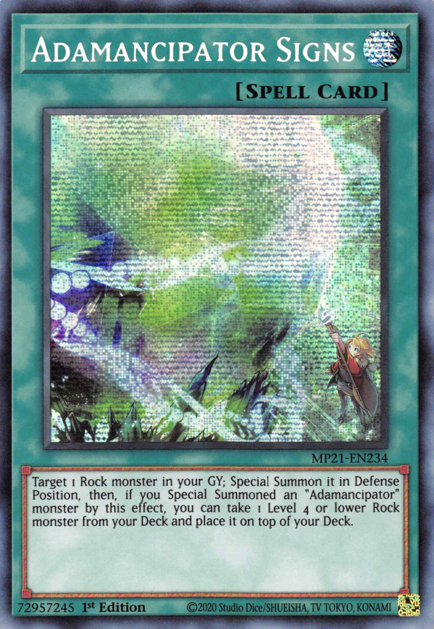 Adamancipator Signs [MP21-EN234] Prismatic Secret Rare | Gear Gaming Bentonville