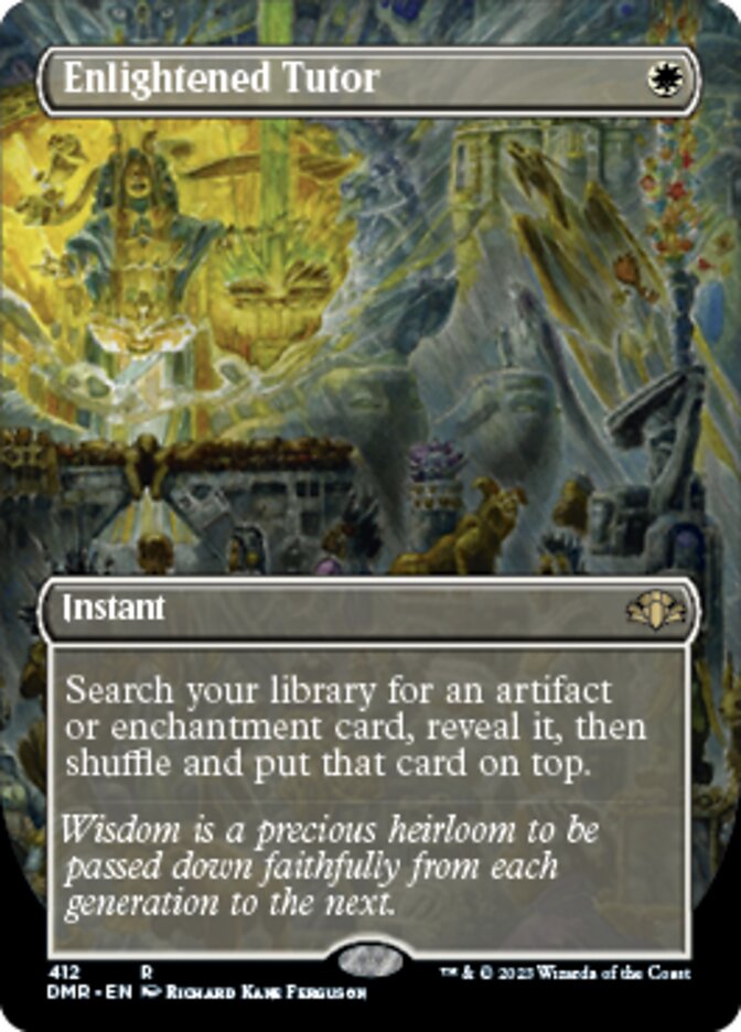 Enlightened Tutor (Borderless Alternate Art) [Dominaria Remastered] | Gear Gaming Bentonville