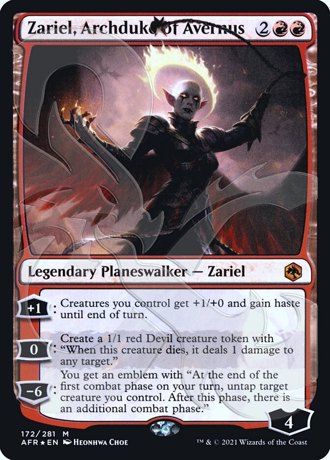 Zariel, Archduke of Avernus (Ampersand Promo) [Dungeons & Dragons: Adventures in the Forgotten Realms Promos] | Gear Gaming Bentonville