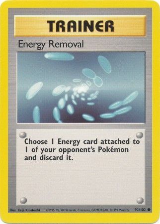 Energy Removal (92/102) [Base Set Unlimited] | Gear Gaming Bentonville