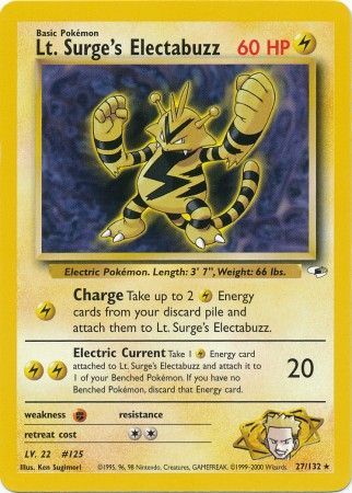 Lt. Surge's Electabuzz (27/132) [Gym Heroes Unlimited] | Gear Gaming Bentonville