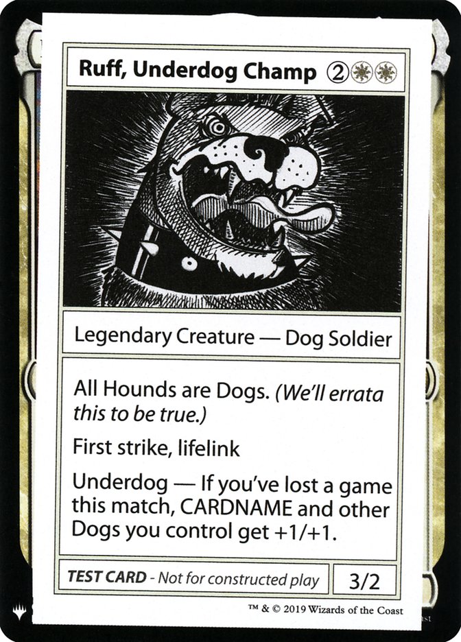 Ruff, Underdog Champ [Mystery Booster Playtest Cards] | Gear Gaming Bentonville