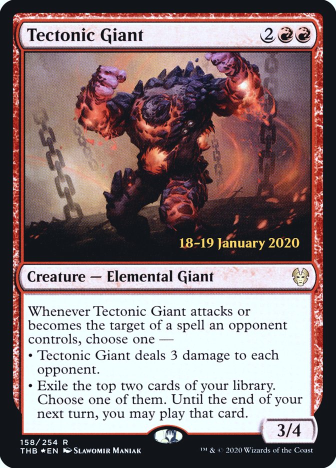 Tectonic Giant [Theros Beyond Death Prerelease Promos] | Gear Gaming Bentonville