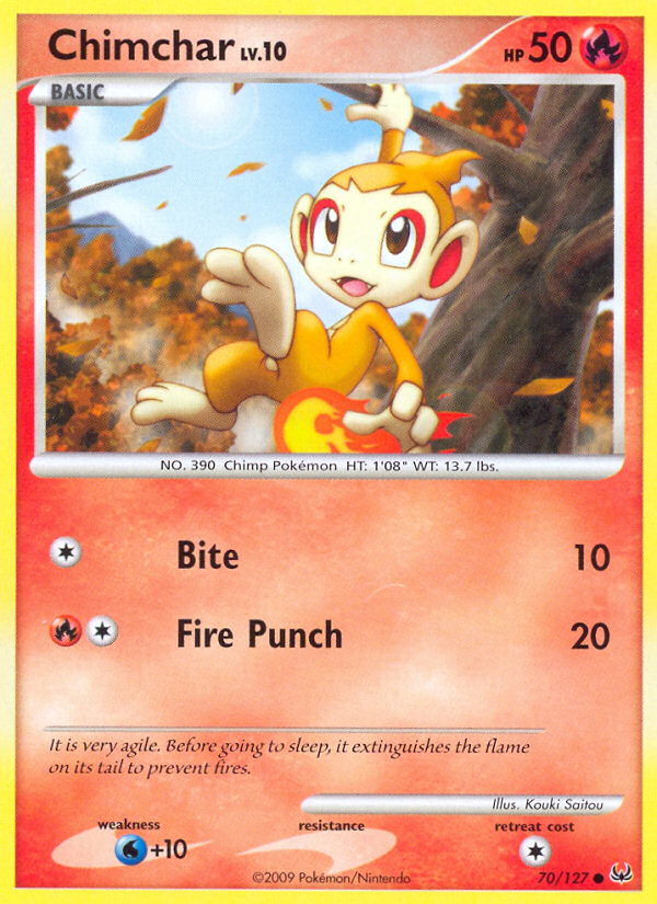 Chimchar (70/127) [Platinum: Base Set] | Gear Gaming Bentonville