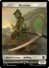 Halfling // Treasure Token [The Lord of the Rings: Tales of Middle-Earth Commander Tokens] | Gear Gaming Bentonville