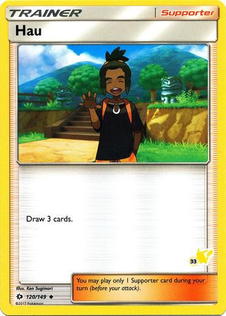 Hau (120/149) (Pikachu Stamp #33) [Battle Academy 2020] | Gear Gaming Bentonville