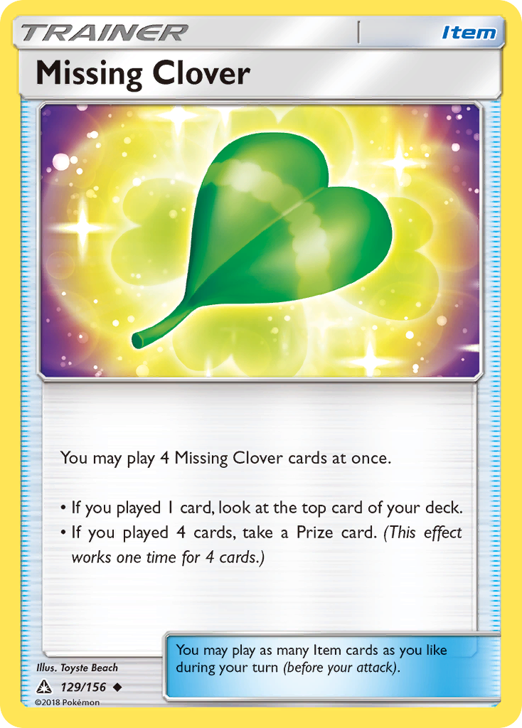 Missing Clover (129/156) [Sun & Moon: Ultra Prism] | Gear Gaming Bentonville