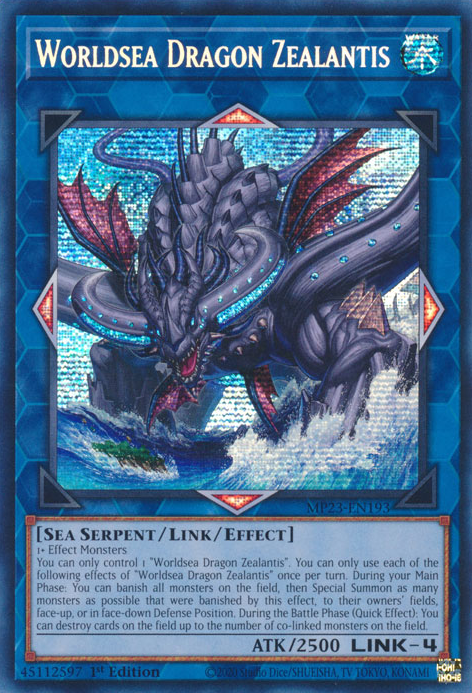 Worldsea Dragon Zealantis [MP23-EN193] Prismatic Secret Rare | Gear Gaming Bentonville