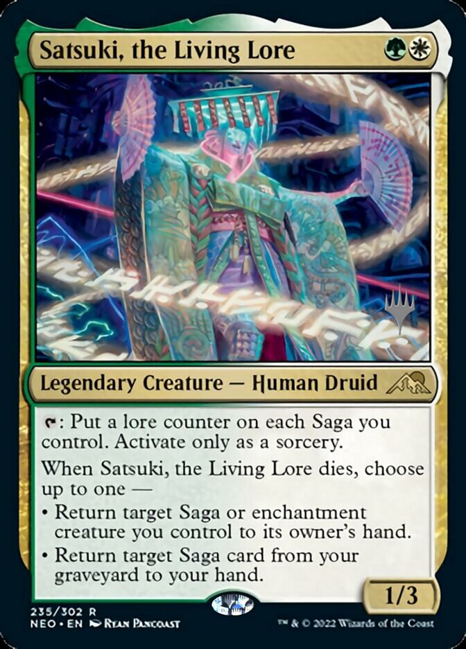 Satsuki, the Living Lore (Promo Pack) [Kamigawa: Neon Dynasty Promos] | Gear Gaming Bentonville