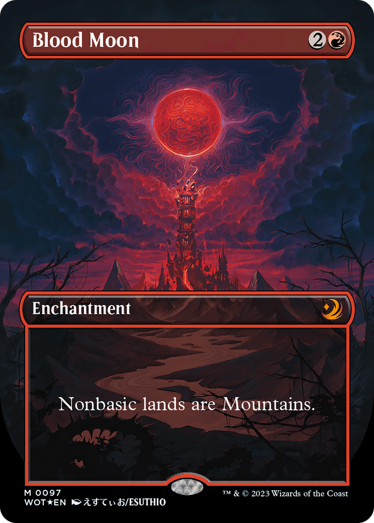 Blood Moon (Anime Borderless) (Confetti Foil) [Wilds of Eldraine: Enchanting Tales] | Gear Gaming Bentonville