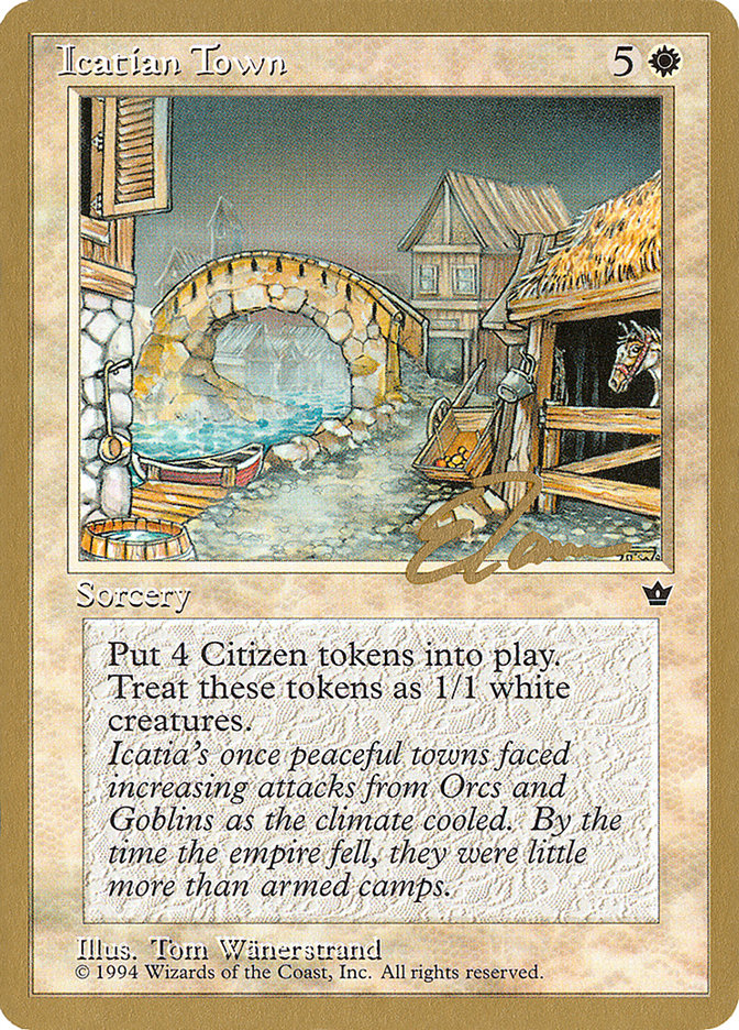 Icatian Town (Eric Tam) [Pro Tour Collector Set] | Gear Gaming Bentonville