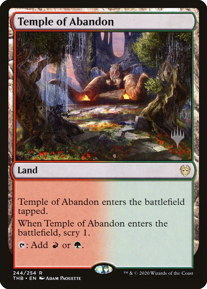 Temple of Abandon (Promo Pack) [Theros Beyond Death Promos] | Gear Gaming Bentonville