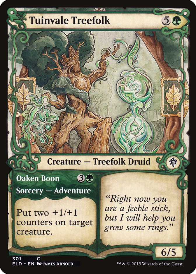 Tuinvale Treefolk // Oaken Boon (Showcase) [Throne of Eldraine] | Gear Gaming Bentonville