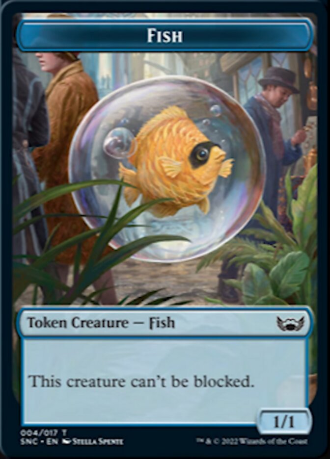 Clue // Fish Double-sided Token [Streets of New Capenna Commander Tokens] | Gear Gaming Bentonville