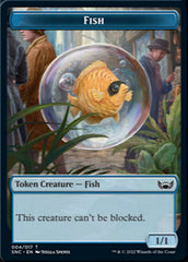 Fish // Wizard Double-sided Token [Streets of New Capenna Tokens] | Gear Gaming Bentonville