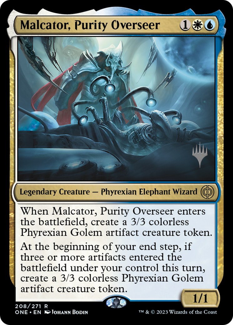 Malcator, Purity Overseer (Promo Pack) [Phyrexia: All Will Be One Promos] | Gear Gaming Bentonville