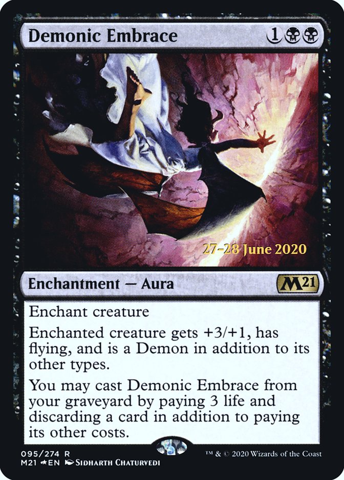 Demonic Embrace  [Core Set 2021 Prerelease Promos] | Gear Gaming Bentonville