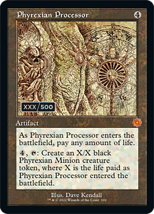 Phyrexian Processor (Retro Schematic) (Serial Numbered) [The Brothers' War Retro Artifacts] | Gear Gaming Bentonville