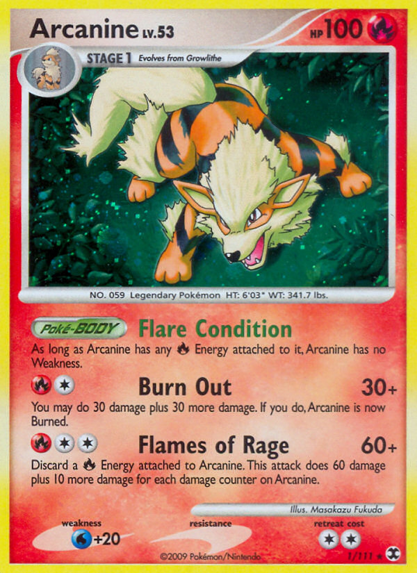 Arcanine (1/111) [Platinum: Rising Rivals] | Gear Gaming Bentonville