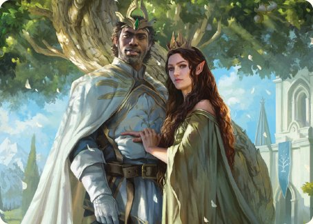 Aragorn and Arwen, Wed Art Card [The Lord of the Rings: Tales of Middle-earth Art Series] | Gear Gaming Bentonville