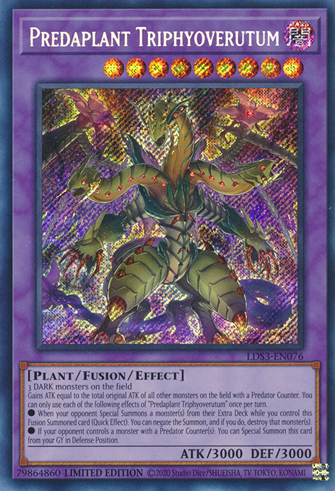 Predaplant Triphyoverutum [LDS3-EN076] Secret Rare | Gear Gaming Bentonville