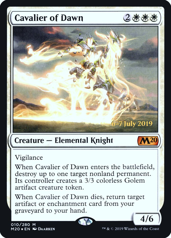 Cavalier of Dawn  [Core Set 2020 Prerelease Promos] | Gear Gaming Bentonville