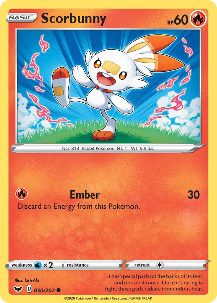 Scorbunny (030/202) [Sword & Shield: Base Set] | Gear Gaming Bentonville