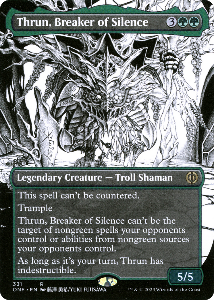 Thrun, Breaker of Silence (Borderless Manga) [Phyrexia: All Will Be One] | Gear Gaming Bentonville