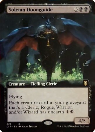 Solemn Doomguide (Extended Art) [Commander Legends: Battle for Baldur's Gate] | Gear Gaming Bentonville