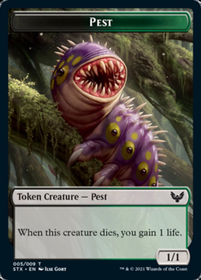 Pest Token [Strixhaven: School of Mages Tokens] | Gear Gaming Bentonville