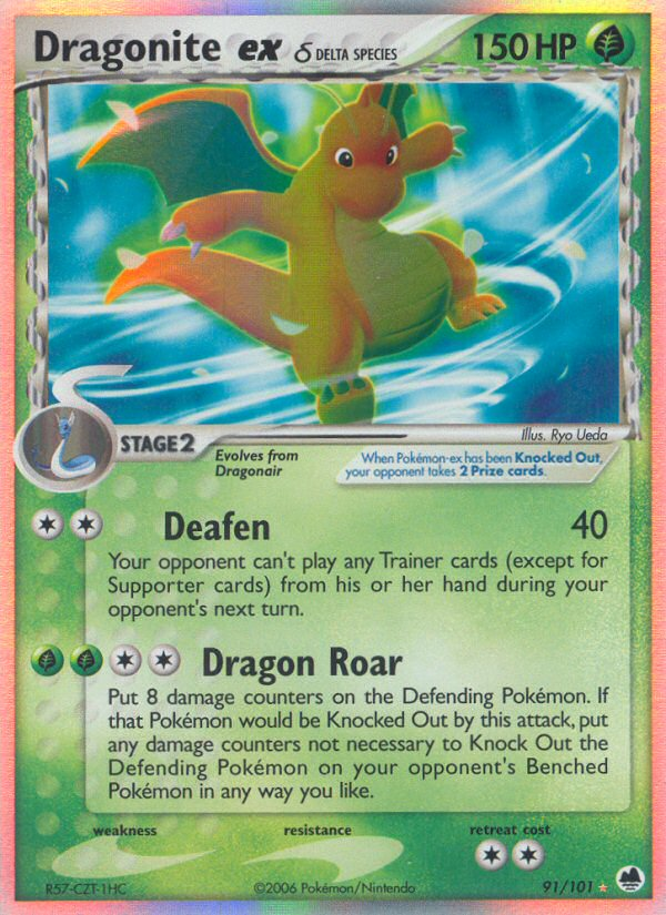 Dragonite ex (91/101) (Delta Species) [EX: Dragon Frontiers] | Gear Gaming Bentonville