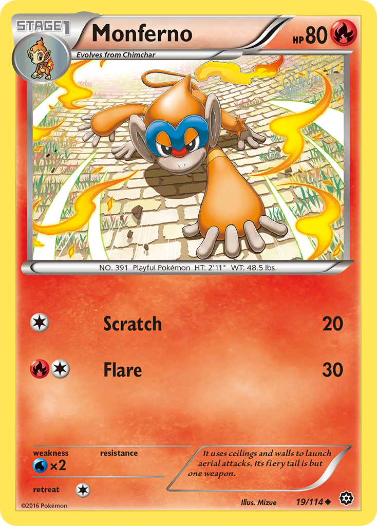 Monferno (19/114) [XY: Steam Siege] | Gear Gaming Bentonville