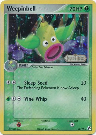 Weepinbell (47/92) (Stamped) [EX: Legend Maker] | Gear Gaming Bentonville