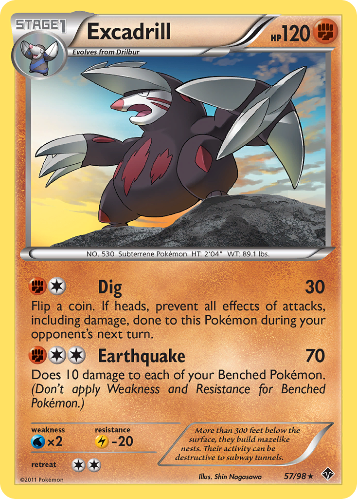 Excadrill (57/98) [Black & White: Emerging Powers] | Gear Gaming Bentonville