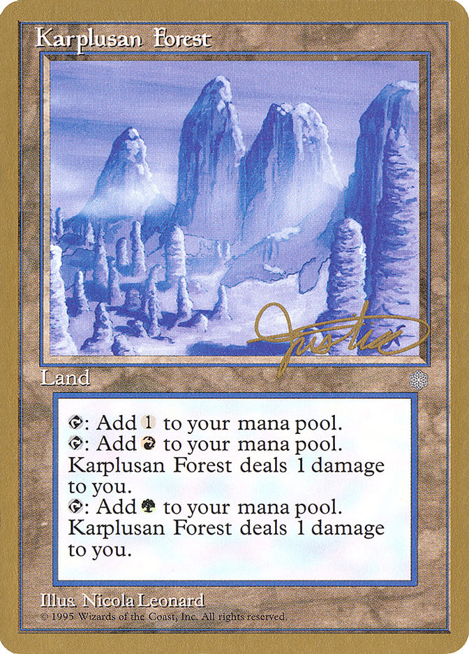 Karplusan Forest (Mark Justice) [Pro Tour Collector Set] | Gear Gaming Bentonville