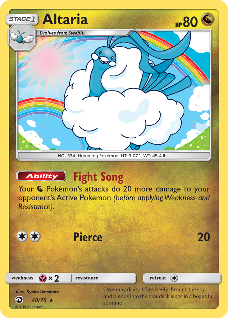 Altaria (40/70) [Sun & Moon: Dragon Majesty] | Gear Gaming Bentonville