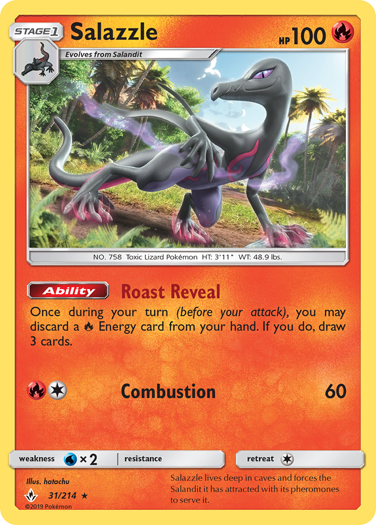 Salazzle (31/214) [Sun & Moon: Unbroken Bonds] | Gear Gaming Bentonville