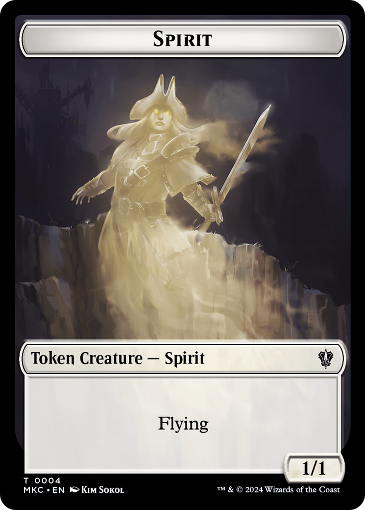 Spirit // Phyrexian Germ Double-Sided Token [Murders at Karlov Manor Commander Tokens] | Gear Gaming Bentonville