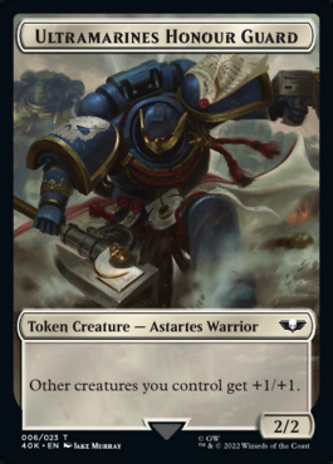 Soldier (003) // Ultramarines Honour Guard Double-sided Token (Surge Foil) [Universes Beyond: Warhammer 40,000 Tokens] | Gear Gaming Bentonville