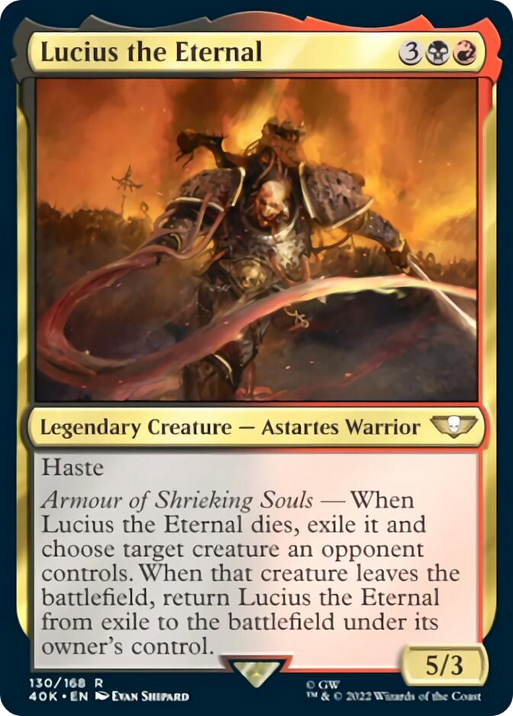 Lucius the Eternal (Surge Foil) [Universes Beyond: Warhammer 40,000] | Gear Gaming Bentonville