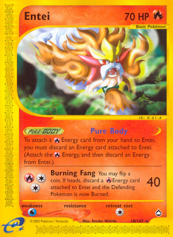 Entei (10/147) [Aquapolis] | Gear Gaming Bentonville