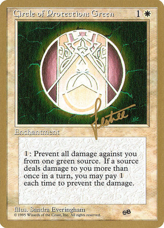 Circle of Protection: Green - 1996 Bertrand Lestree (4ED) (SB) [World Championship Decks] | Gear Gaming Bentonville