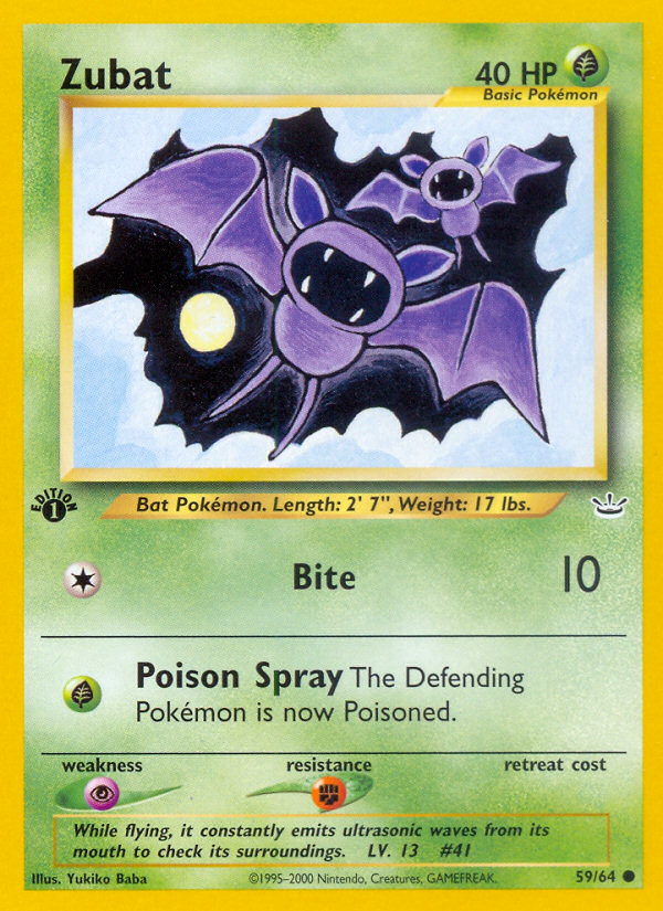 Zubat (59/64) [Neo Revelation 1st Edition] | Gear Gaming Bentonville