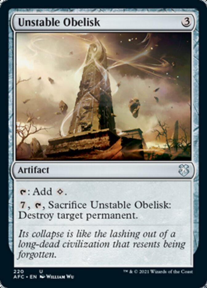 Unstable Obelisk [Dungeons & Dragons: Adventures in the Forgotten Realms Commander] | Gear Gaming Bentonville