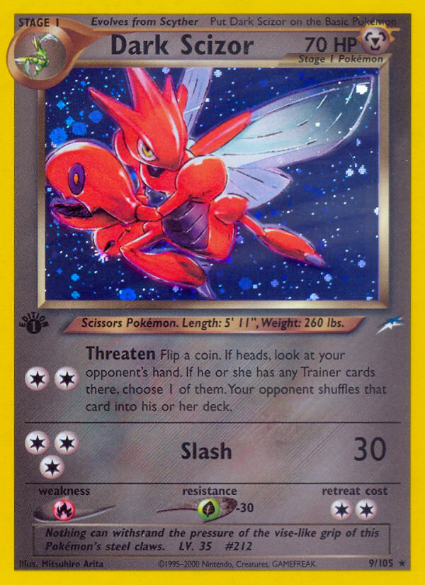 Dark Scizor (9/105) [Neo Destiny 1st Edition] | Gear Gaming Bentonville