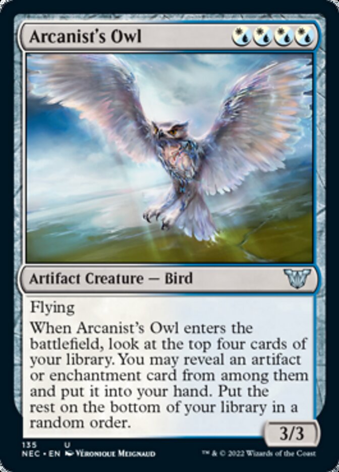 Arcanist's Owl [Kamigawa: Neon Dynasty Commander] | Gear Gaming Bentonville